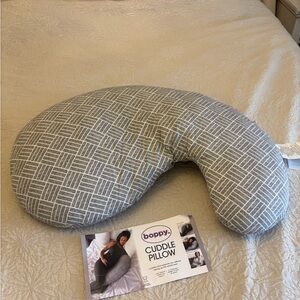 Boppy Gray Patterned Cuddle Pillow